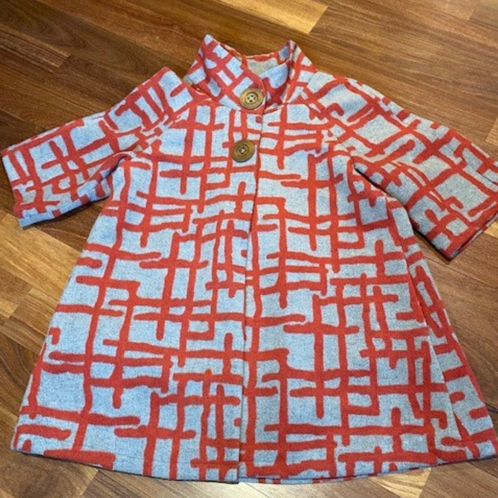 Fun print swing coat